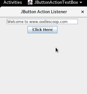 Swing JButton with action listener JTextField