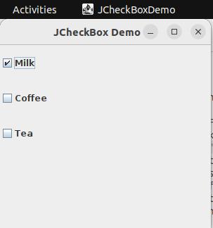 Swing JCheckBox with Text