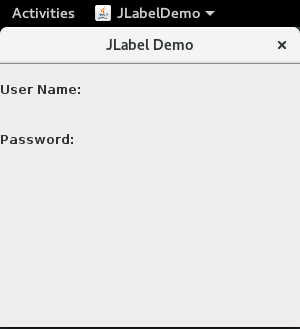 Swing JLabel with text