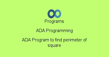 ADA Program to find perimeter of square