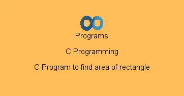 C Program to find area of rectangle