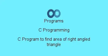 C Program to find area of right angled triangle