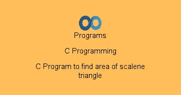 C Program to find area of scalene triangle
