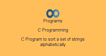 C Program to sort a set of strings alphabetically