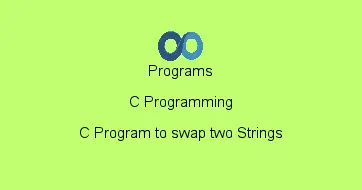 C Program to swap two Strings