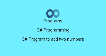 C# Program to add two numbers