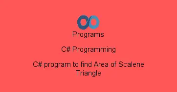 C# program to find Area of Scalene Triangle