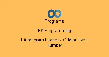 F# program to check Odd or Even Number
