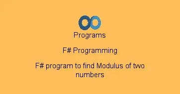 F# program to find Modulus of two numbers