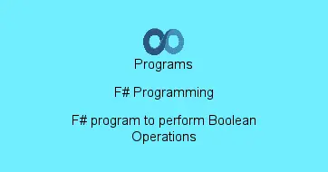F# program to perform Boolean Operations