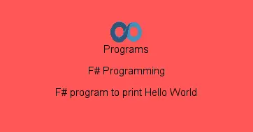 F# program to print Hello World
