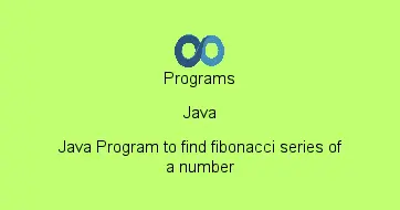 Java Program to find fibonacci series of a number