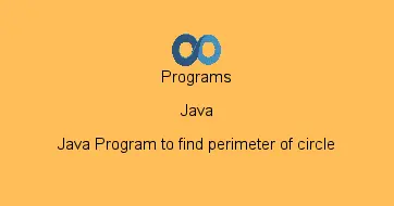 Java Program to find perimeter of circle