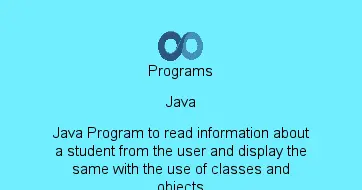 Java Program to read information about a student from the user and display the same with the use of classes and objects