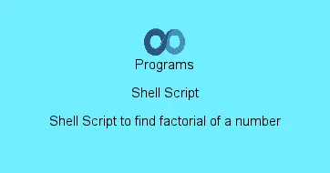 Shell Script to find factorial of a number