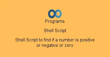 Shell Script to find if a number is positive or negative or zero
