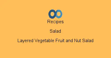 Layered Vegetable Fruit and Nut Salad